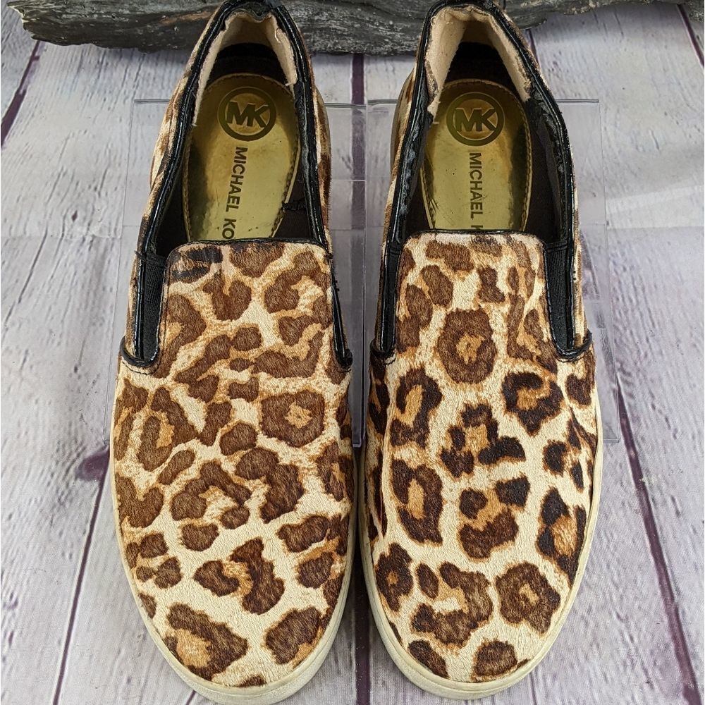 Michael Kors Keaton Leopard Calf Hair Slip-On Sneaker - Picture 2 of 11